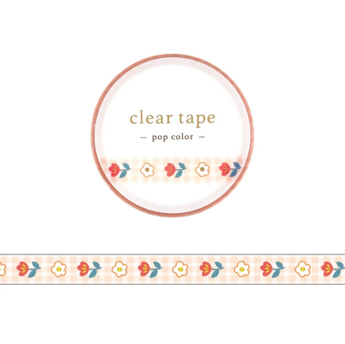 Mind Wave Clear Tape 7mm Pop Icon Flower 1