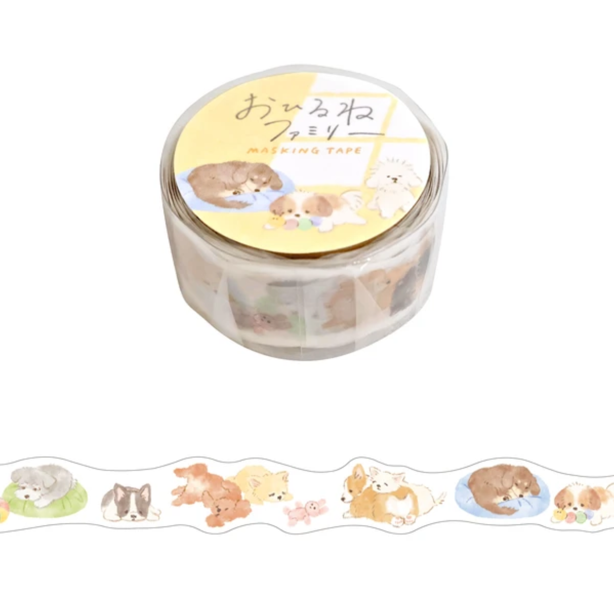 Mind Wave Diecut Washi Tape Family Naptime Inu