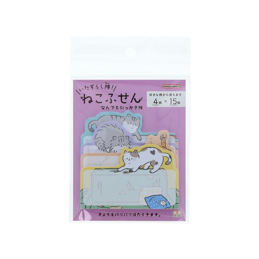 Sun-star Stationery Sticky Notes Prank Squad Cats Scratching Team