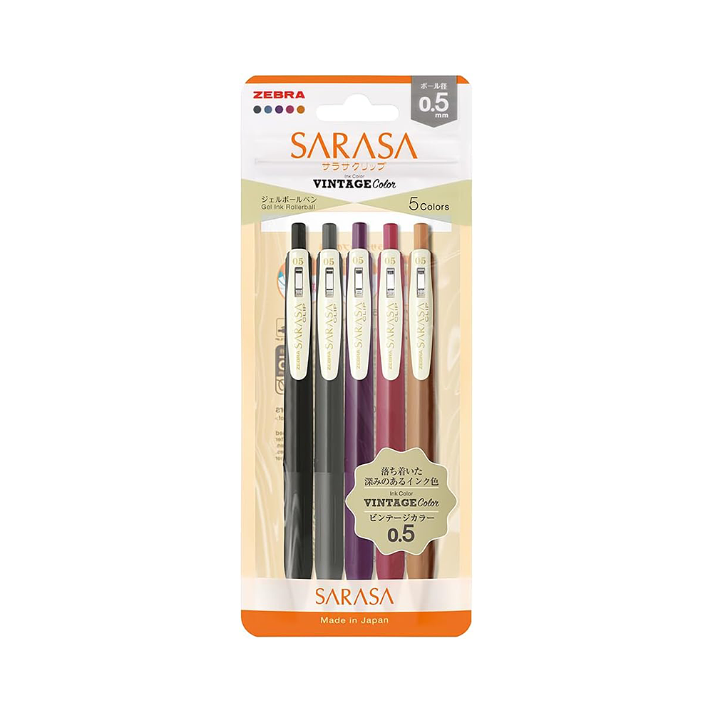 Zebra Sarasa Clip Gel Pens Vintage Color 2