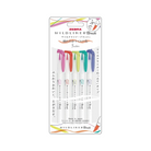 Zebra Mildliner Double-Sided Highlighter Brush Bright Color Set