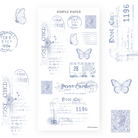 Vintage postal stickers with postage stamps, postmarks and butterflies, Spring Refresh Bonus Sheet