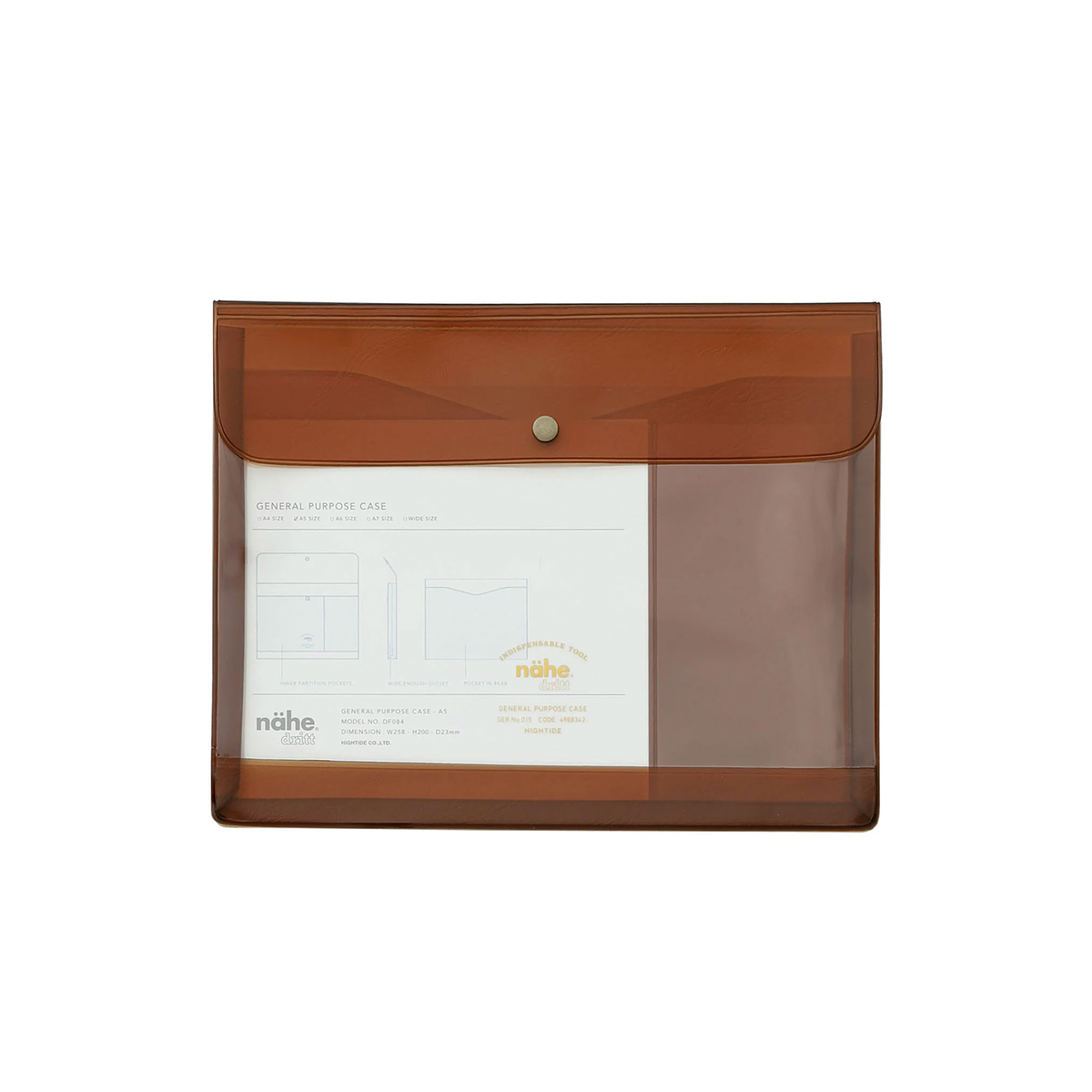 Hightide | Nahe General Purpose Case A5 | Clear Brown - Simple Paper 
