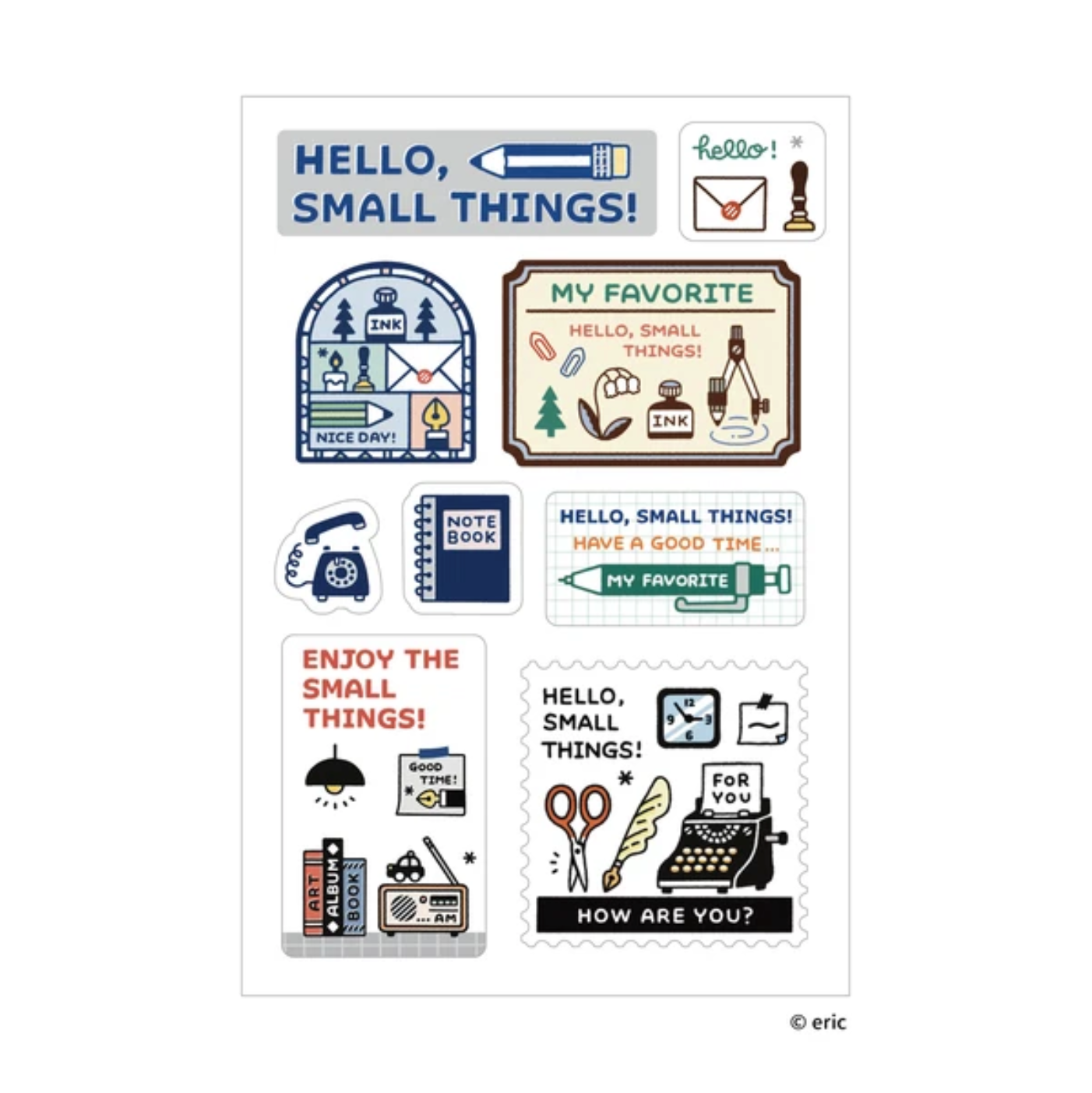 Eric Small Things Multi Stickers My Desk