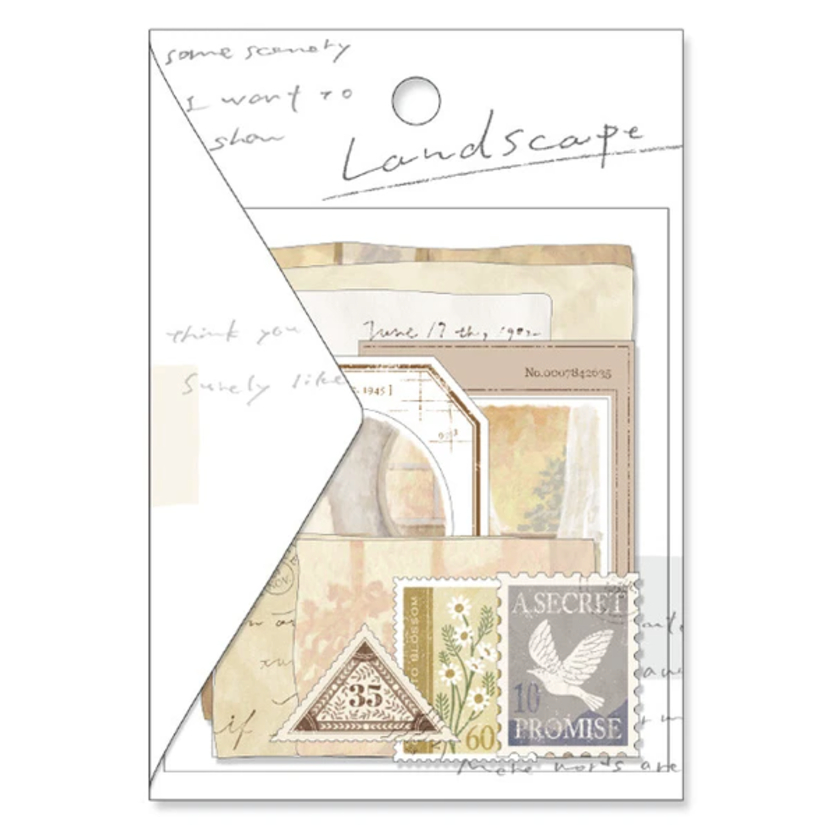 Mind Wave Seal Landscape Sticker Flake | Twilight - Simple Paper 