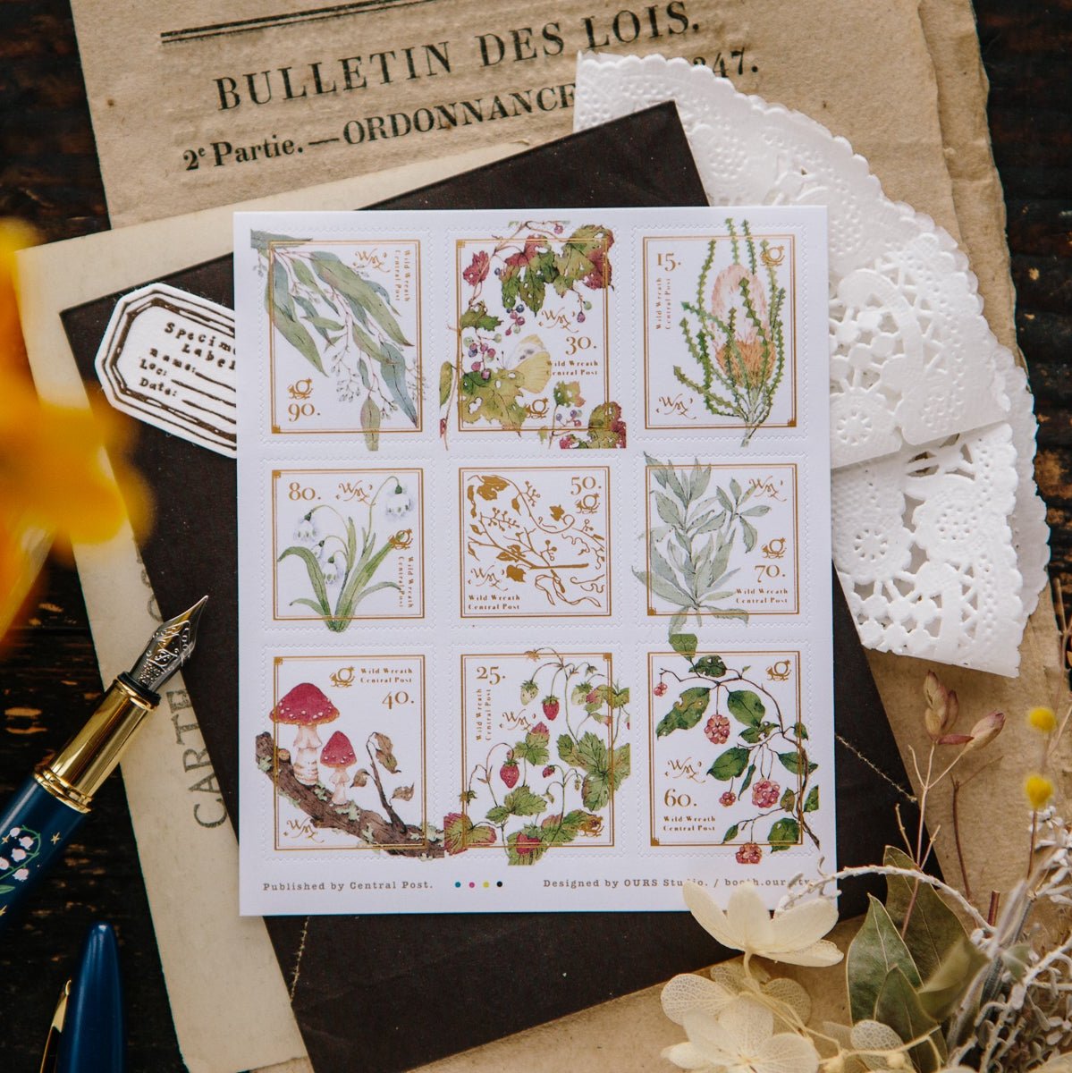 OURS Studio Stamp Stickers Wild Wreath 2