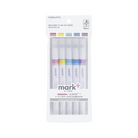Kokuyo Mark+ 2-Way Highlighter 5 Color Set A