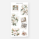Magnolia stickers with instant photo frames of pumpkins and china, and a tea tray, November 2024 Sheet J