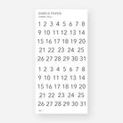 Number Sticker Sheet | Small | Vol. 1 - Simple Paper 
