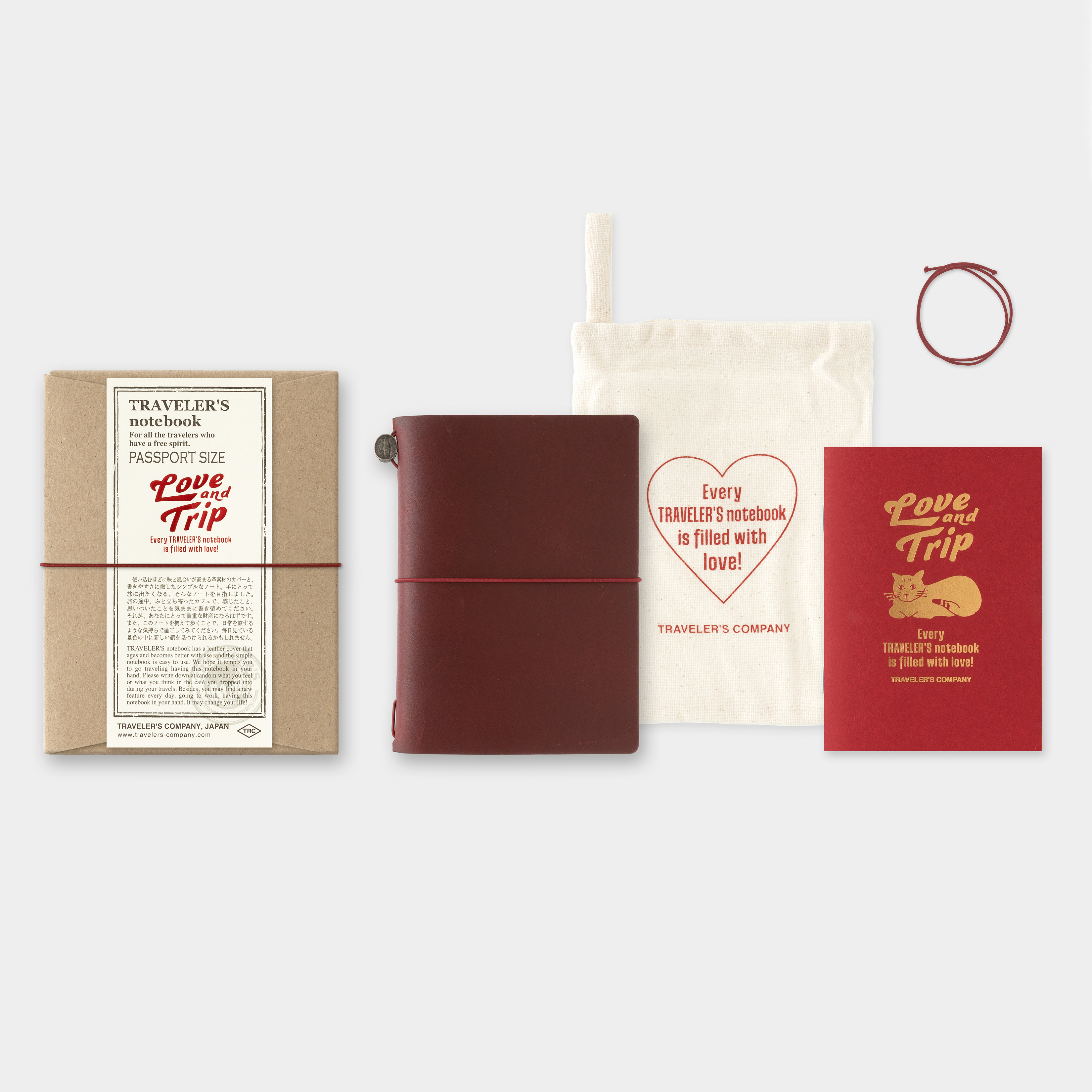 Traveler's Notebook Love And Trip Red Passport - LIMIT 1 PER CUSTOMER