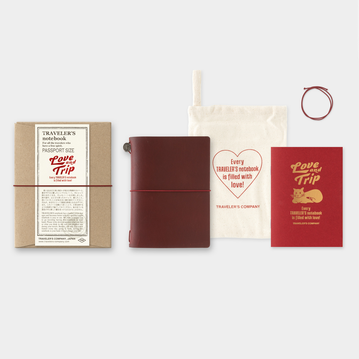 Traveler's Notebook Love And Trip Red Passport - LIMIT 1 PER CUSTOMER