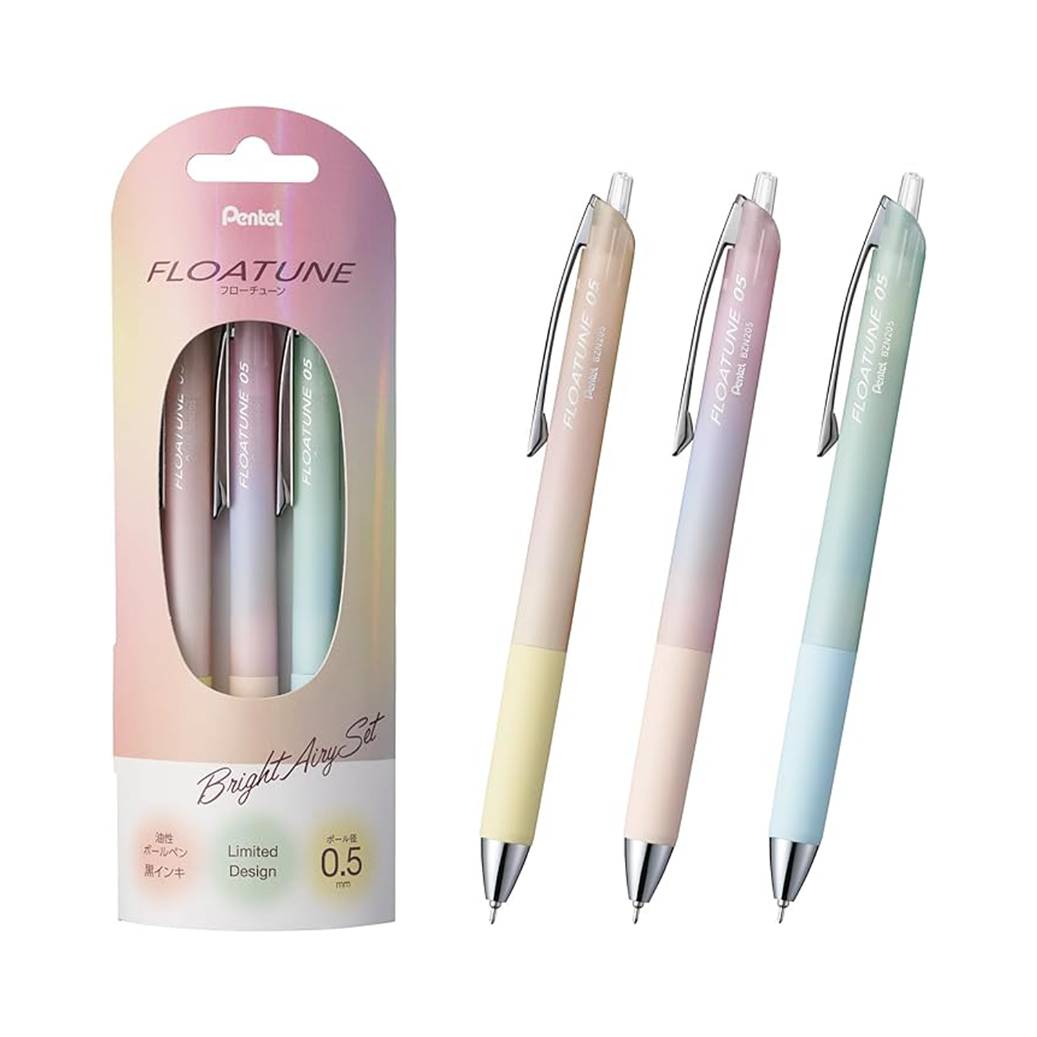 Pentel Floatune Oil-Based Ballpoint Pen Limited Bright Airy Set