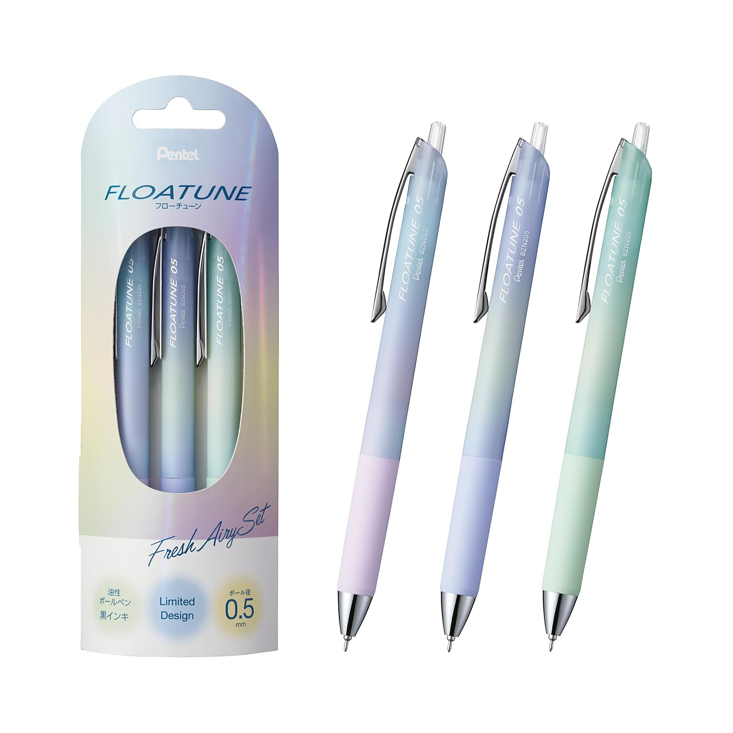 Pentel Floatune Oil-Based Ballpoint Pen Limited Fresh Airy Set