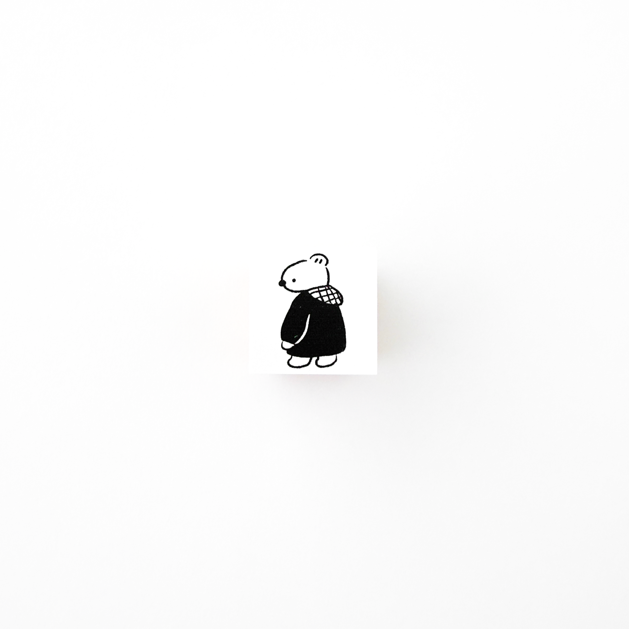 ranmyu Rubber Stamp Bear Wearing A Hoodie