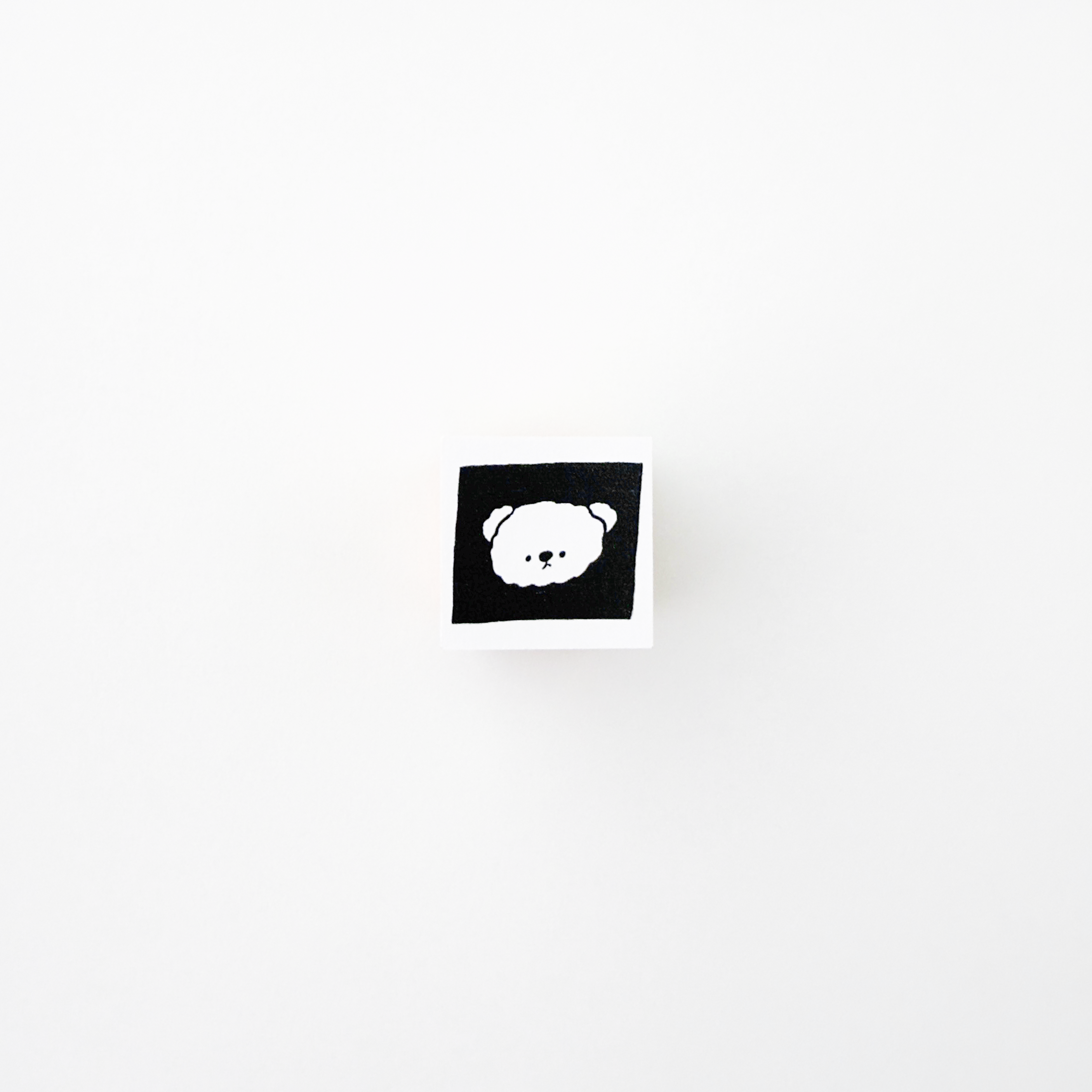 ranmyu Rubber Stamp Fluffy Bear in Square