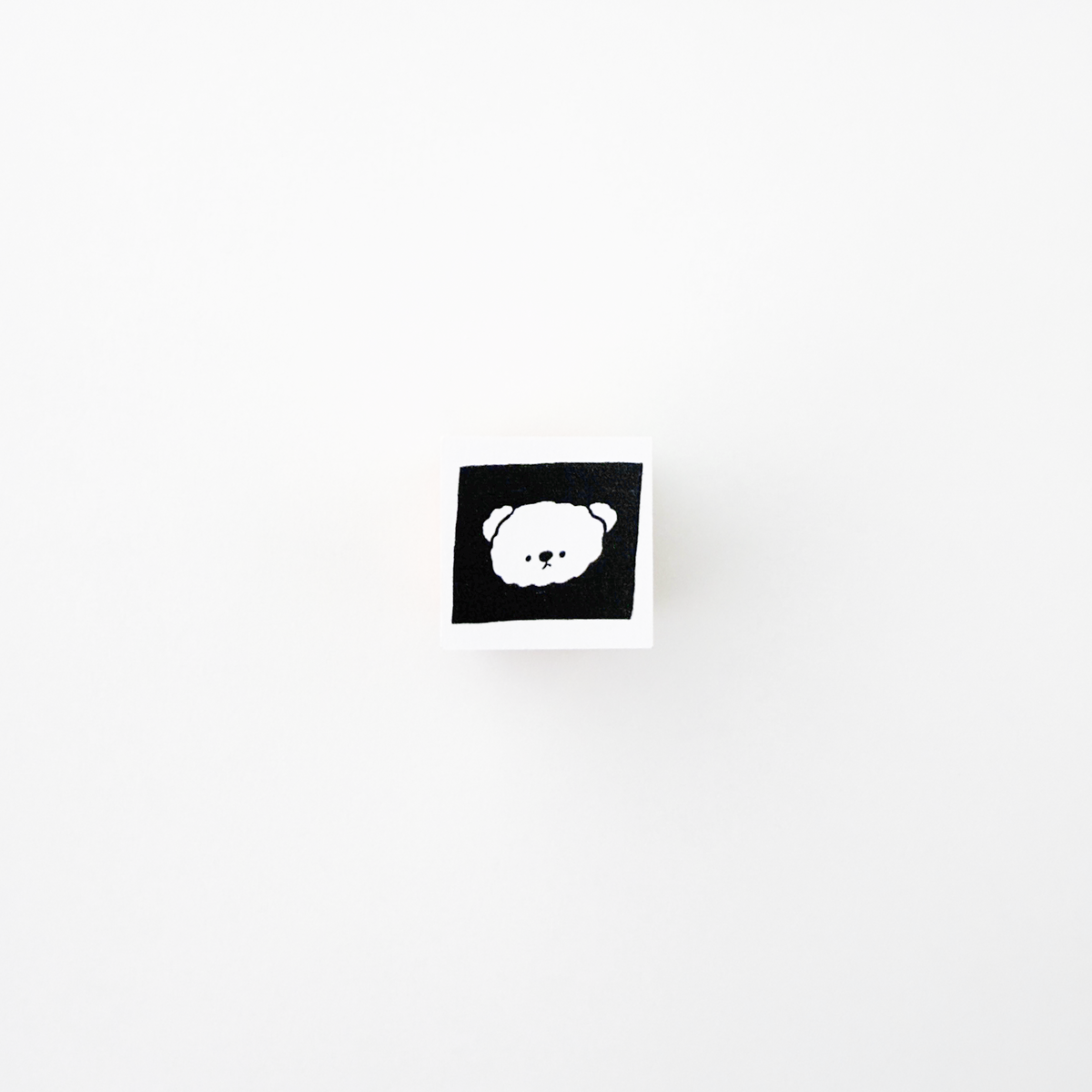 ranmyu Rubber Stamp Fluffy Bear in Square