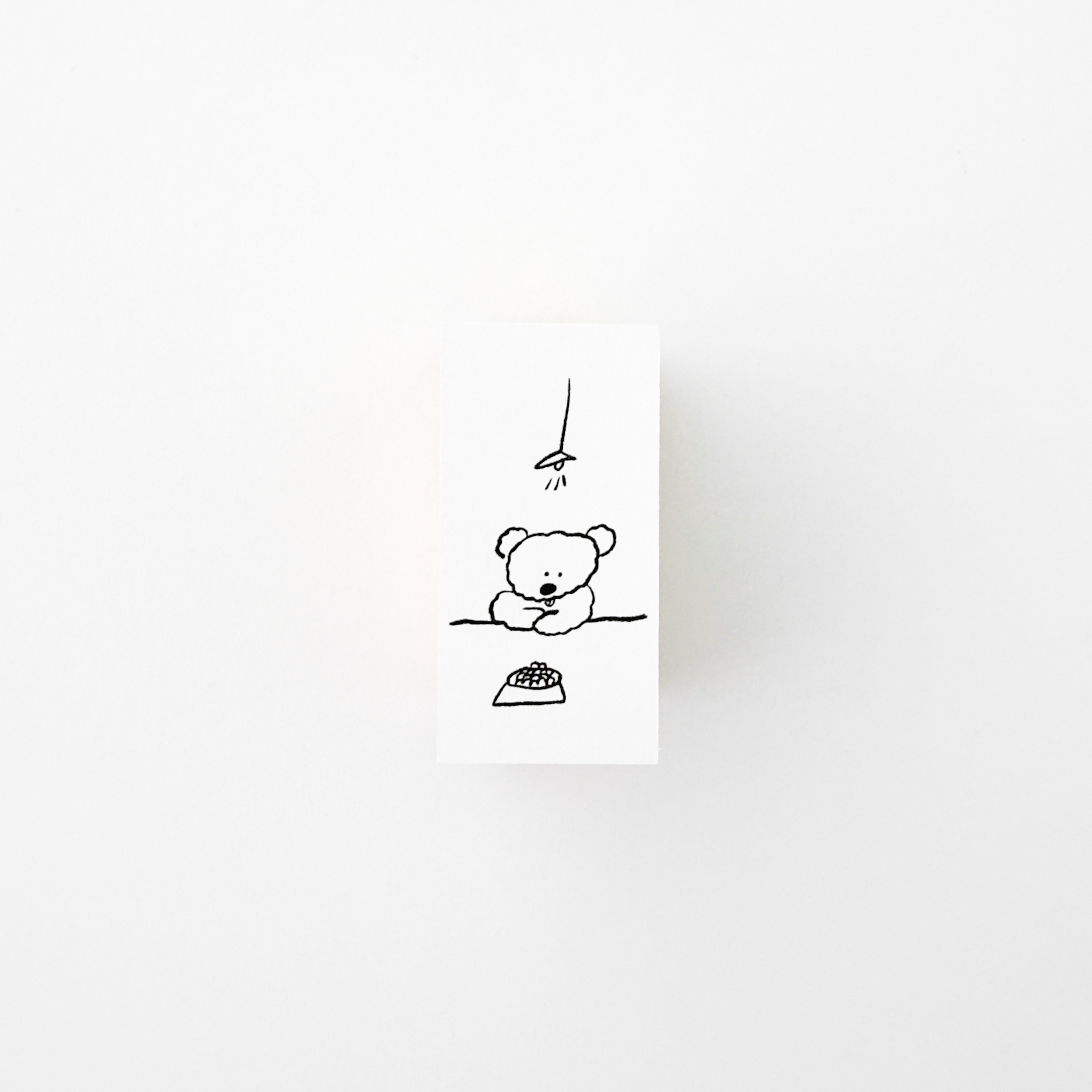 ranmyu Rubber Stamp Fluffy Dog And Food