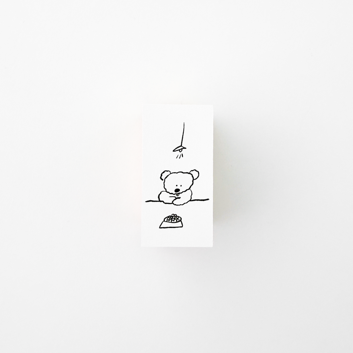 ranmyu Rubber Stamp Fluffy Dog And Food