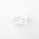 ranmyu Rubber Stamp Two Ducks In Flower Field