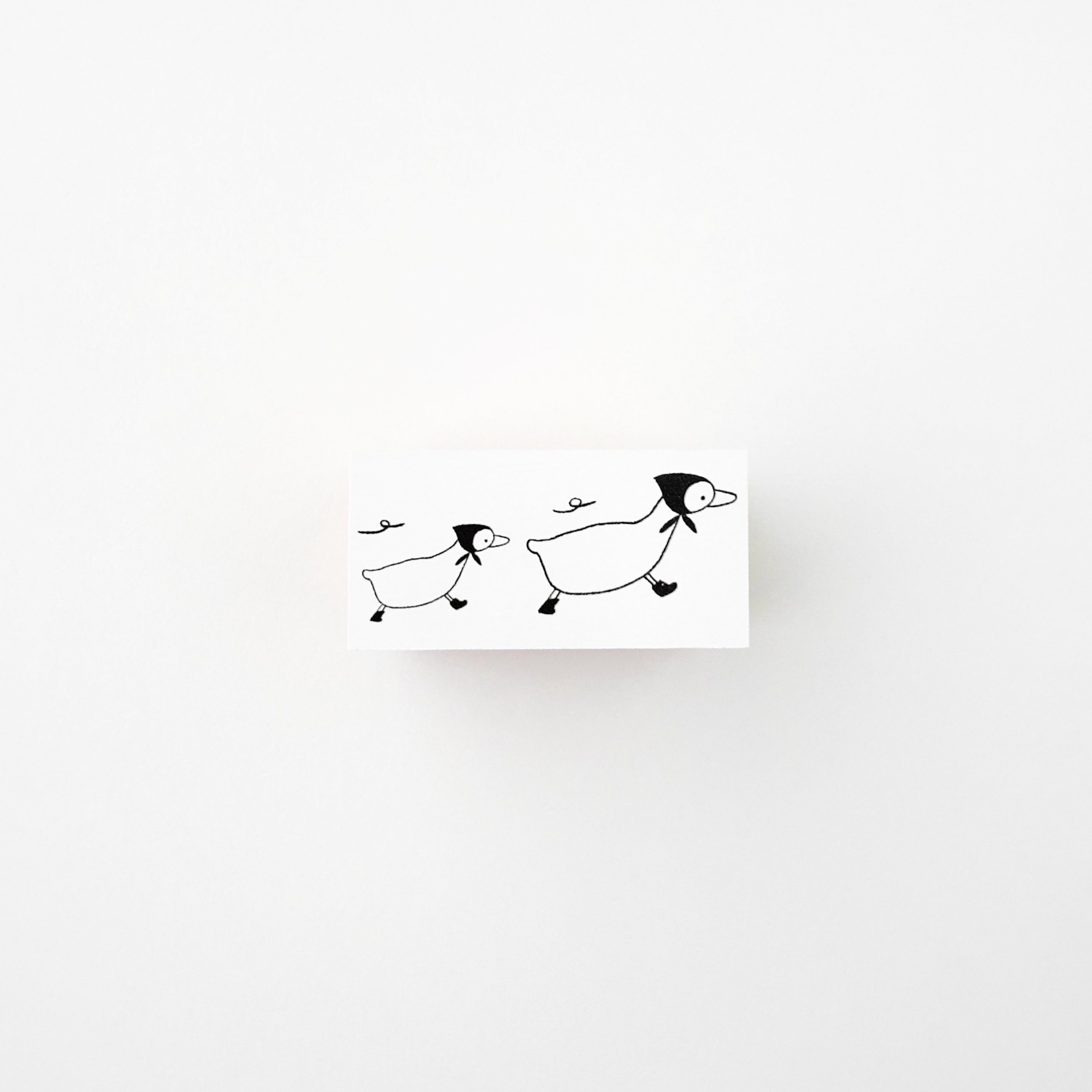 ranmyu Rubber Stamp Two Ducks Running