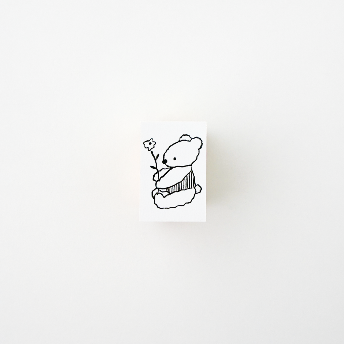 ranmyu Rubber Stamp Fluffy Bear Sideways