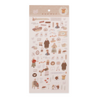 ranmyu PET stickers Fluffy Girl And Bear