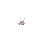 ranmyu Rubber Stamp Bear Wearing Dress