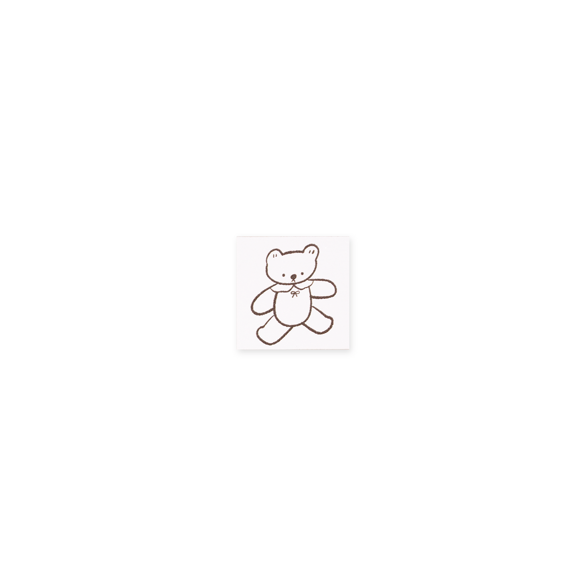 ranmyu Rubber Stamp Bear With Pretty Collar