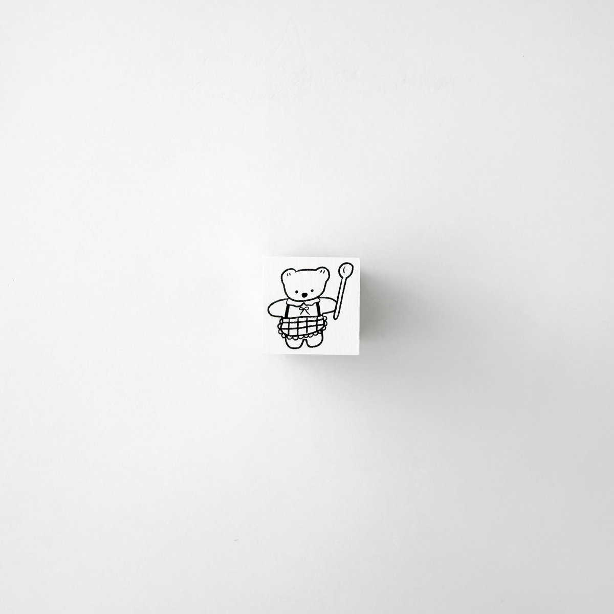 ranmyu Rubber Stamp Bear With Spoon
