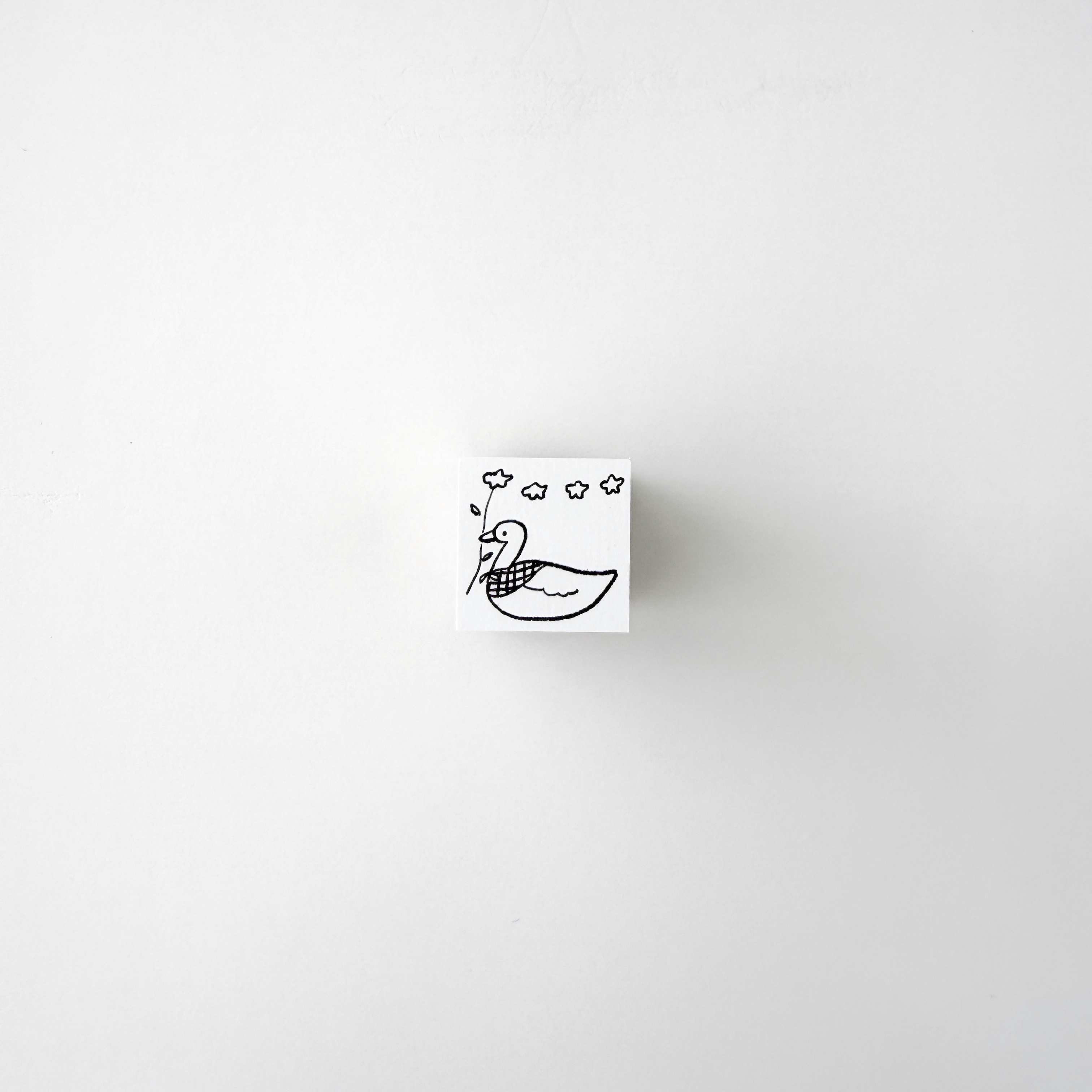 ranmyu Rubber Stamp Duck With Flower