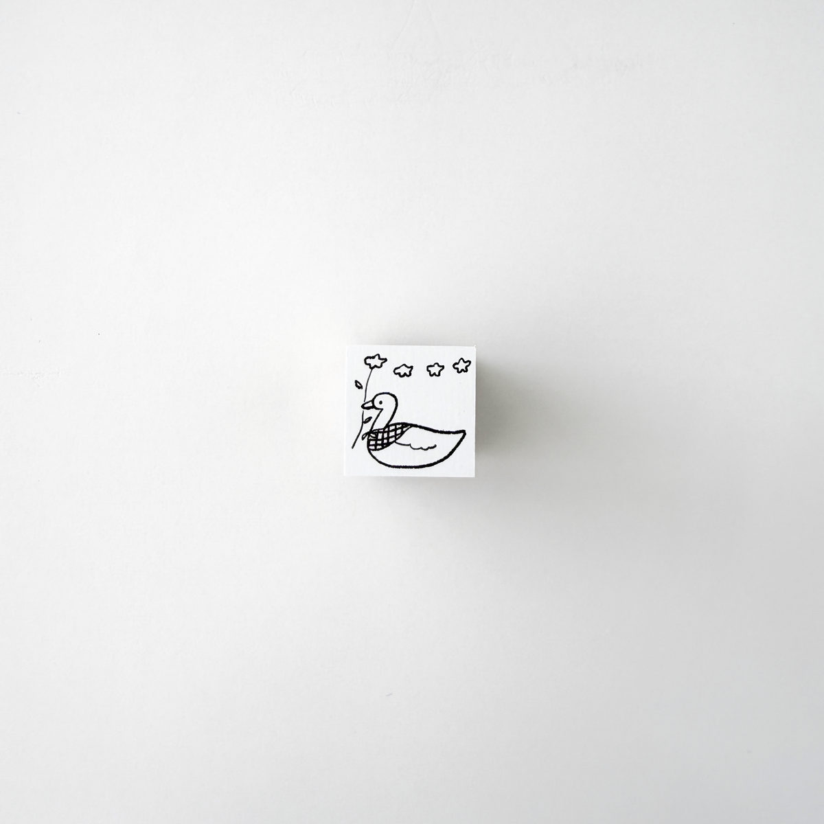 ranmyu Rubber Stamp Duck With Flower