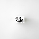 ranmyu Rubber Stamp Mama Cat & Kitten