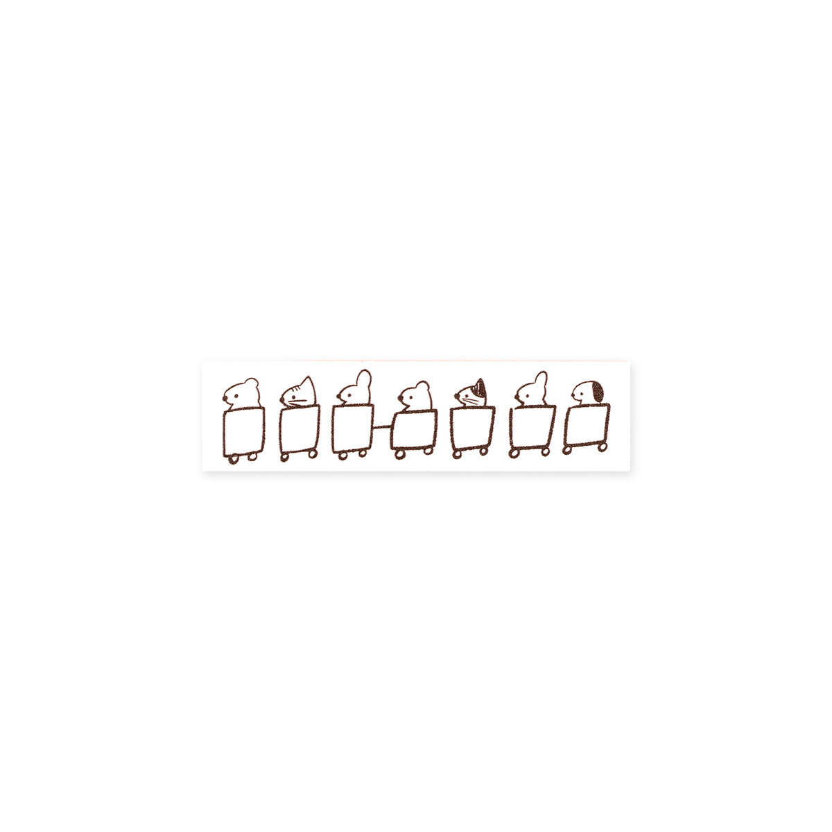 ranmyu Rubber Stamp Tiny Friends Train