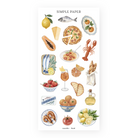 Mediterranean food stickers with lemons, fish, pizza, lobster, pasta and a spritz cocktail, Adventures Sheet 2