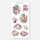 Cozy boot wreath, cardigan, apple, and sleeping kitten and puppy stickers, September 2024 Sheet K