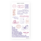 Romanticize Life Sheet Bonus sticker sheet: postmarks, ticket stubs, a Victorian stamp and a ledger note