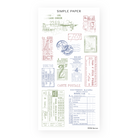 Springbound Sheet Bonus sticker sheet: baggage checks, bus and rail tickets and postmarks