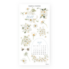 Honey Cottage Sheet D sticker sheet: a MAY 2026 circular calendar and MAY header with daisies and bees