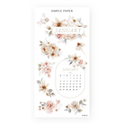 On My Desk Sheet D sticker sheet: a January 2026 mini calendar and JANUARY header with magnolias