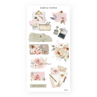 On My Desk Sheet F sticker sheet: a clipboard flat lay, date stamp and wax sealed envelopes
