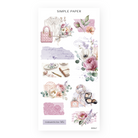 Romanticize Life Sheet F sticker sheet: handwritten letters, postmarks, lace washi and pearl earrings