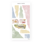Springbound Sheet G sticker sheet: torn mustard, sage and blue ledger strips and a train viaduct