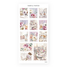 Romanticize Life Sheet I sticker sheet: postage stamps of a vanity, a cafe breakfast and a balcony view