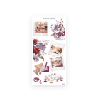 Pretty Season Sheet J sticker sheet: instant-photo frames, wax-sealed envelopes, a fountain pen, ribbon and swans