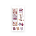 Pretty Season Sheet K sticker sheet: film strip of watercolor interiors, birch trees, pumpkins and paint swatches