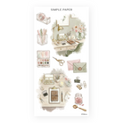 On My Desk Sheet M sticker sheet: wax seal supplies, a paint palette and two circular desk vignettes