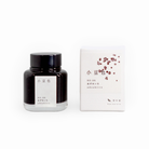 Tag Stationery Kyo No Oto Ink No. 6 Azuki Bean Red Azuki Iro, bottle with its box on a white background