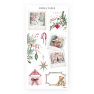 'Tis The Season holiday snapshots, ornaments, greenery, a bow and a teddy bear for journaling