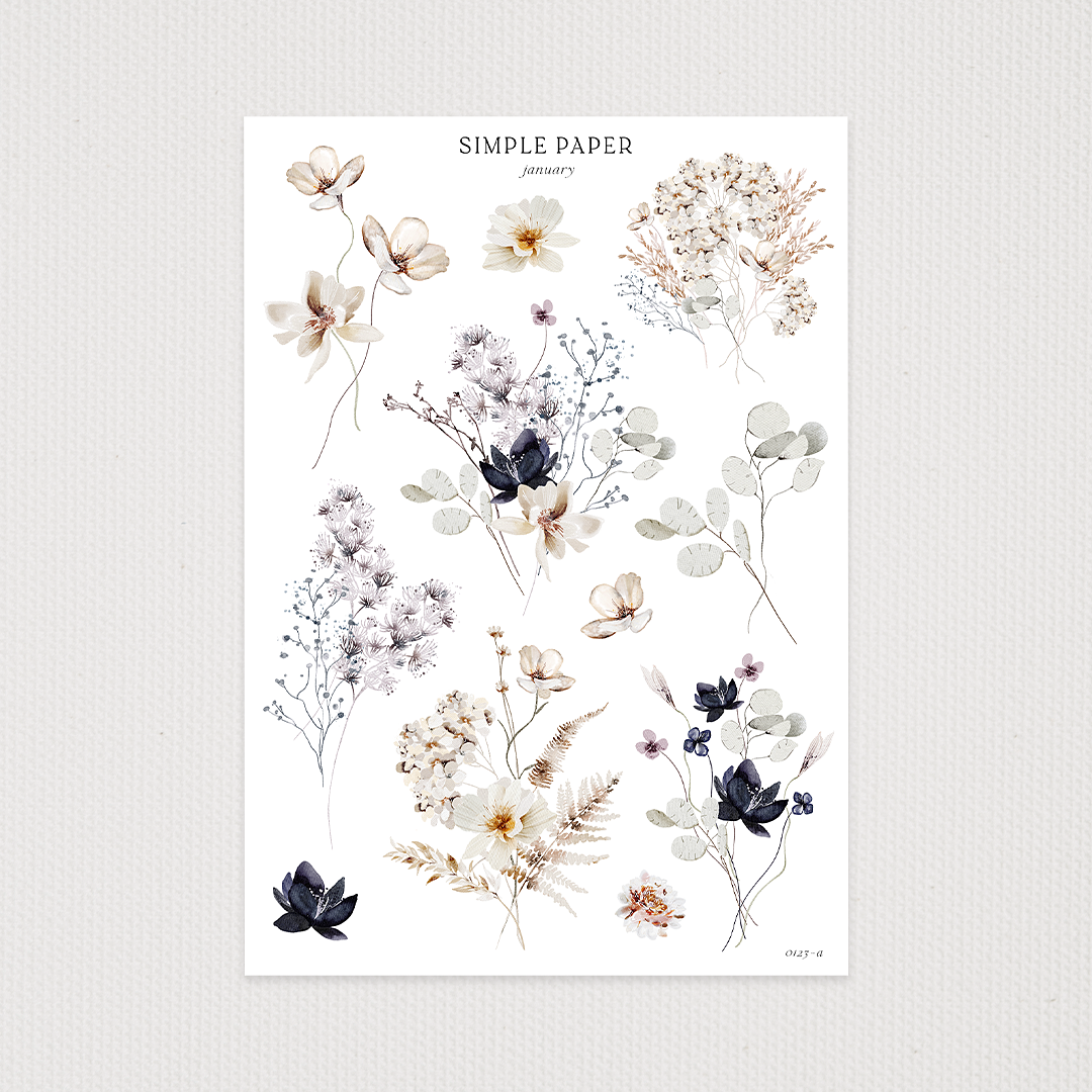 January - Sheet A - Simple Paper