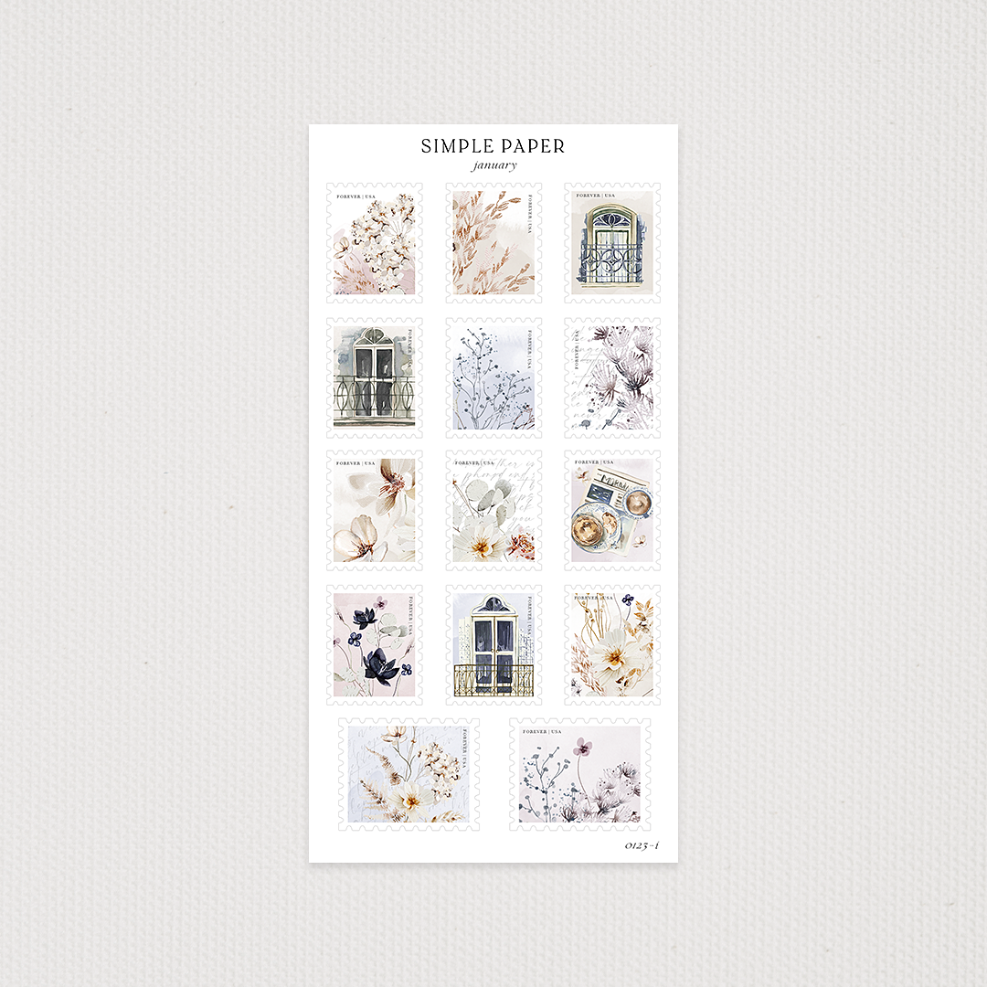 January - Sheet I - Simple Paper